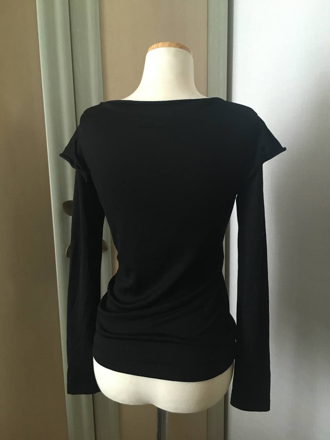 일본빈티지 블랙 프릴 레이어드 긴팔 티셔츠 상품이미지4