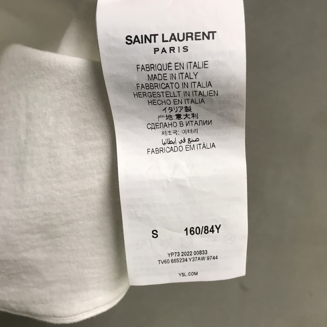 YSL 생로랑 화이트 반팔 티셔츠 S(W) 상품이미지6