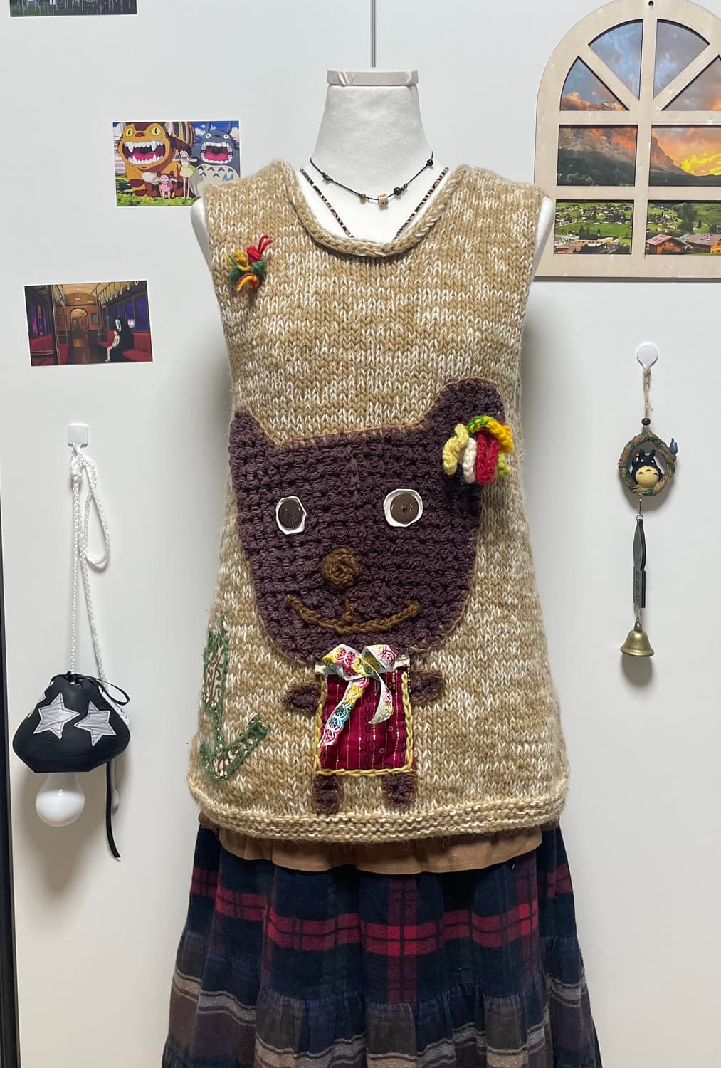 자수 베스트 + 반팔후드집업 #자수 #모리걸 #핸드메이드 상품이미지7