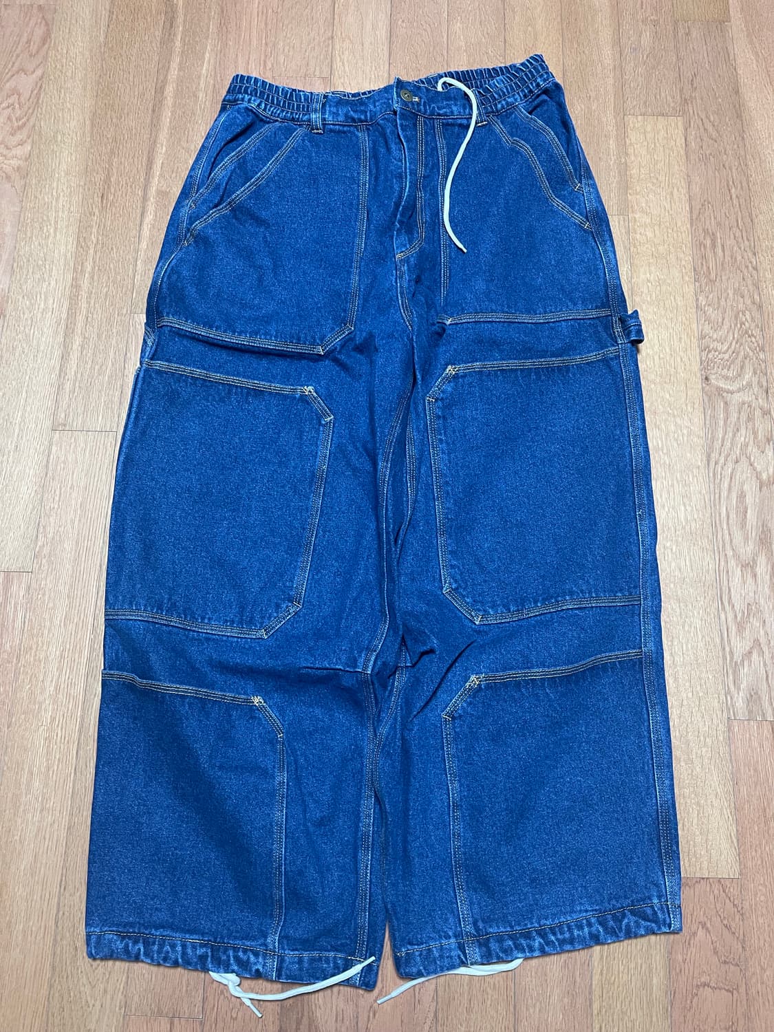 앵글런 Anglan 스프레드 패널 데님 워크 팬츠 상품이미지3