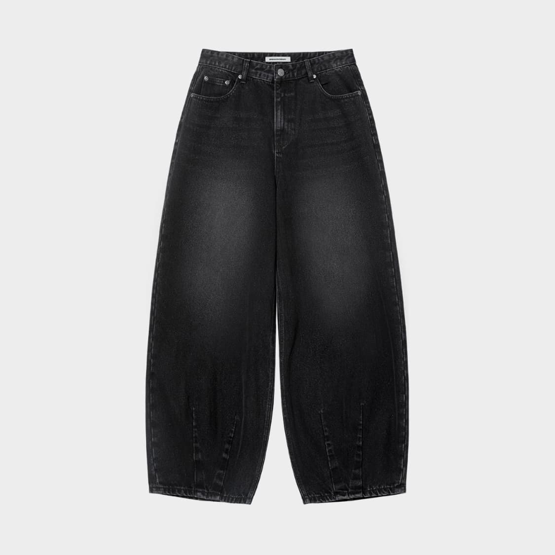 브렌슨 로우 다트 벌룬 데님 팬츠 워시드 블랙 L [새상품] 상품이미지1
