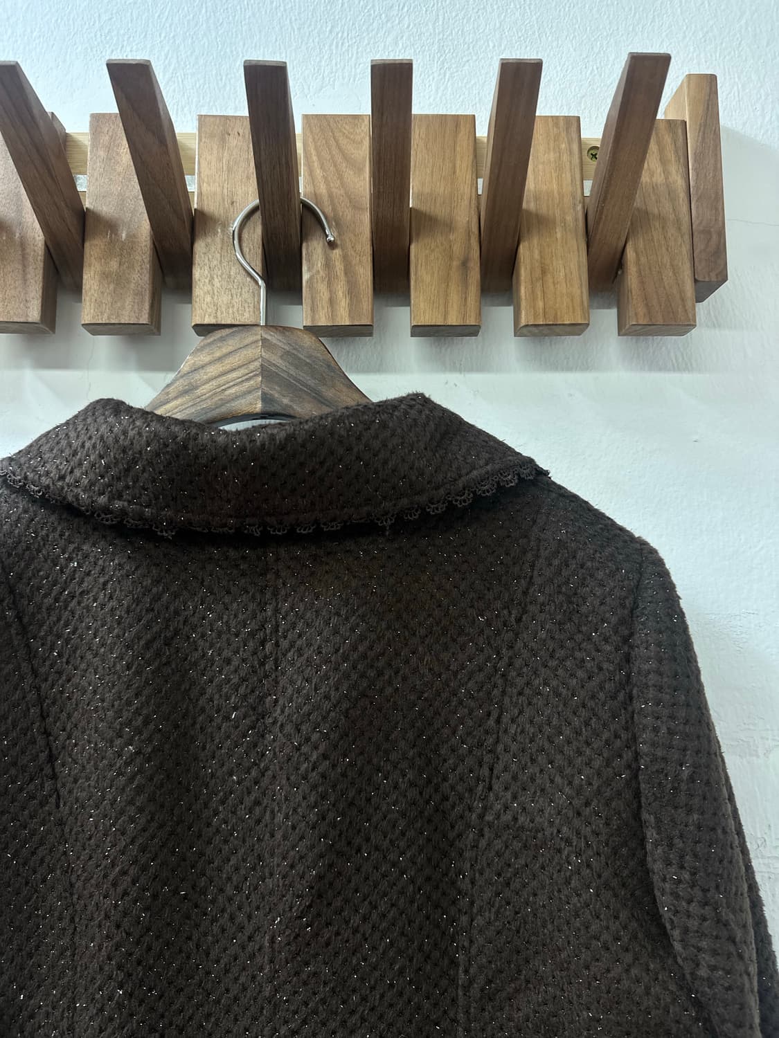 일본빈티지 둥근카라 axes femme 엑시즈팜 더블 버튼 브라운 코트 상품이미지8