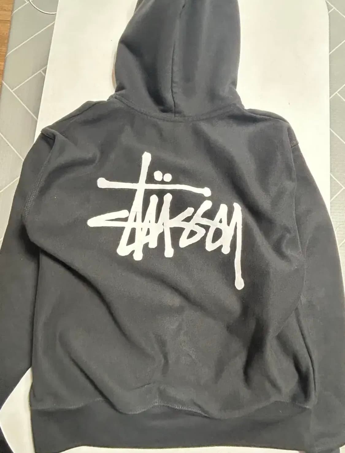 스투시 베이직 후드 집업 블랙 상품이미지2