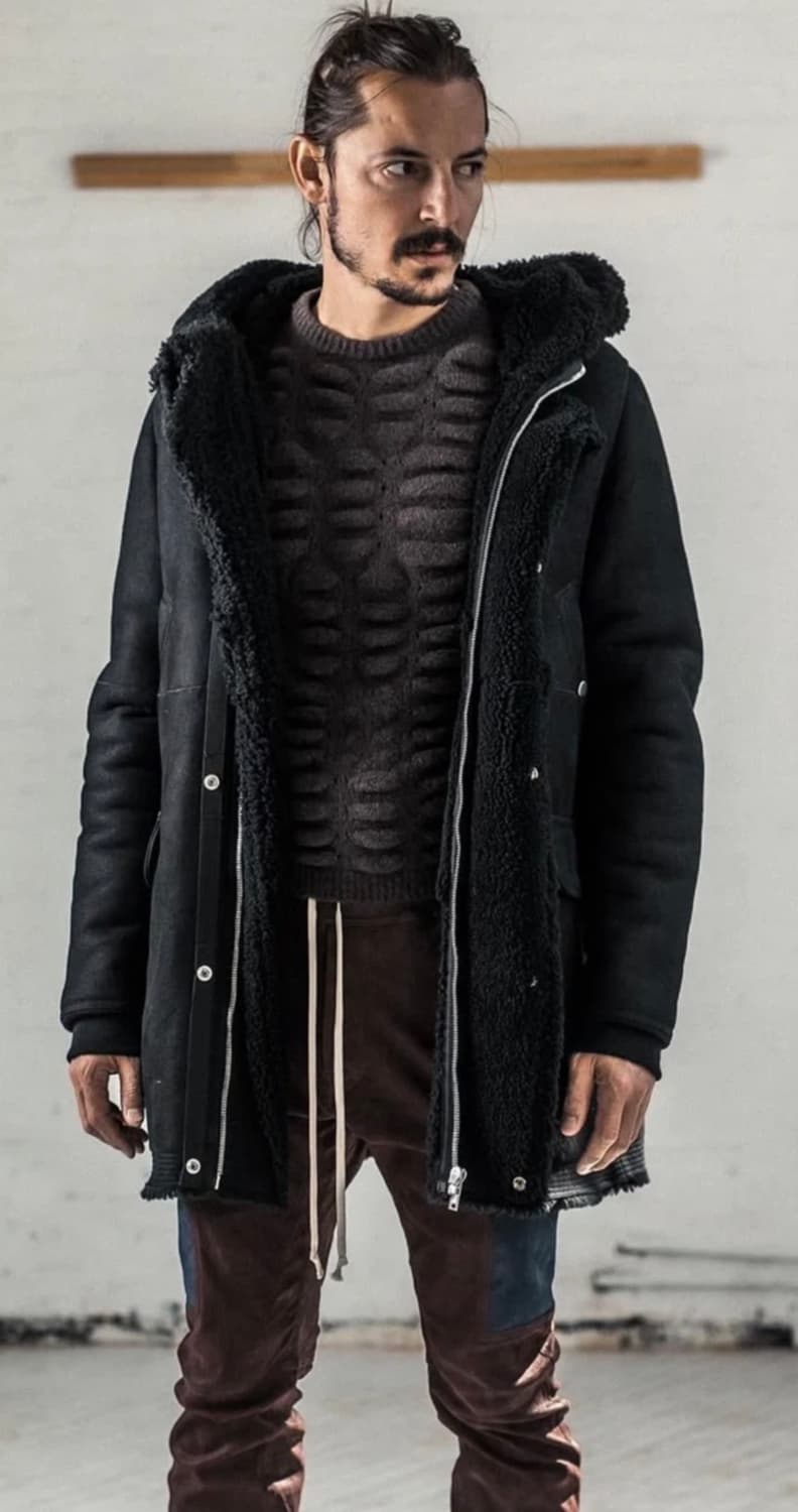 18fw 릭 오웬스 후디드 무스탕 50사이즈 상품이미지1