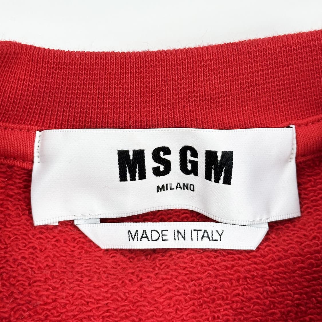 MSGM 밀라노 레드 크루넥 맨투맨 (XL) 상품이미지5