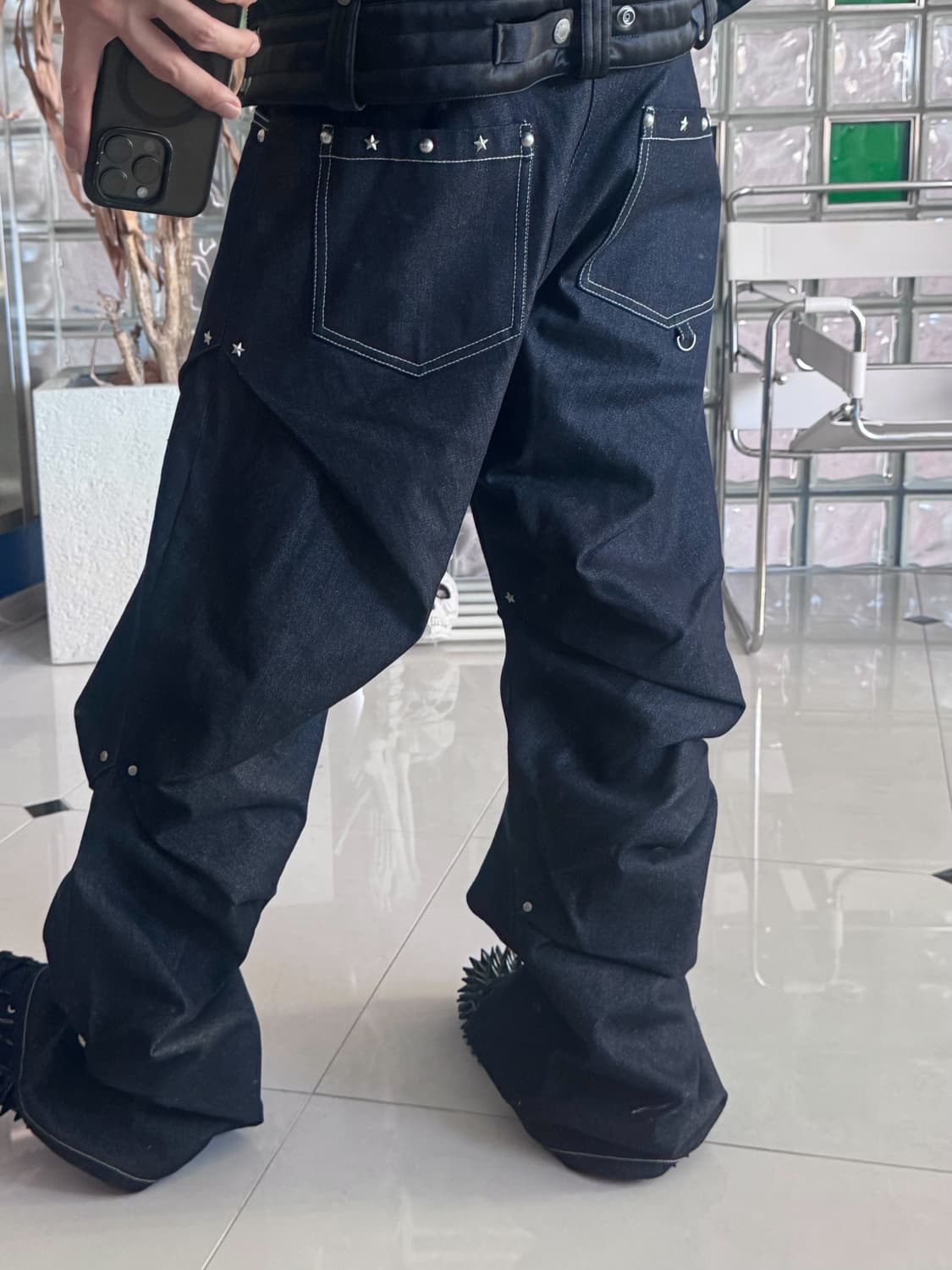 AAO viedit starry stud random tuck pants 상품이미지8