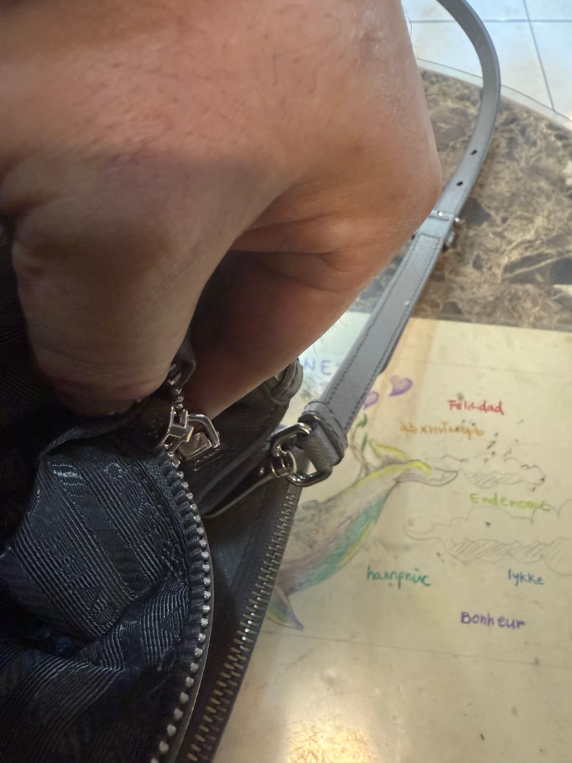 정품 프라다 사피아노 캘러리아 럭스 2way백 팝니다 상품이미지9