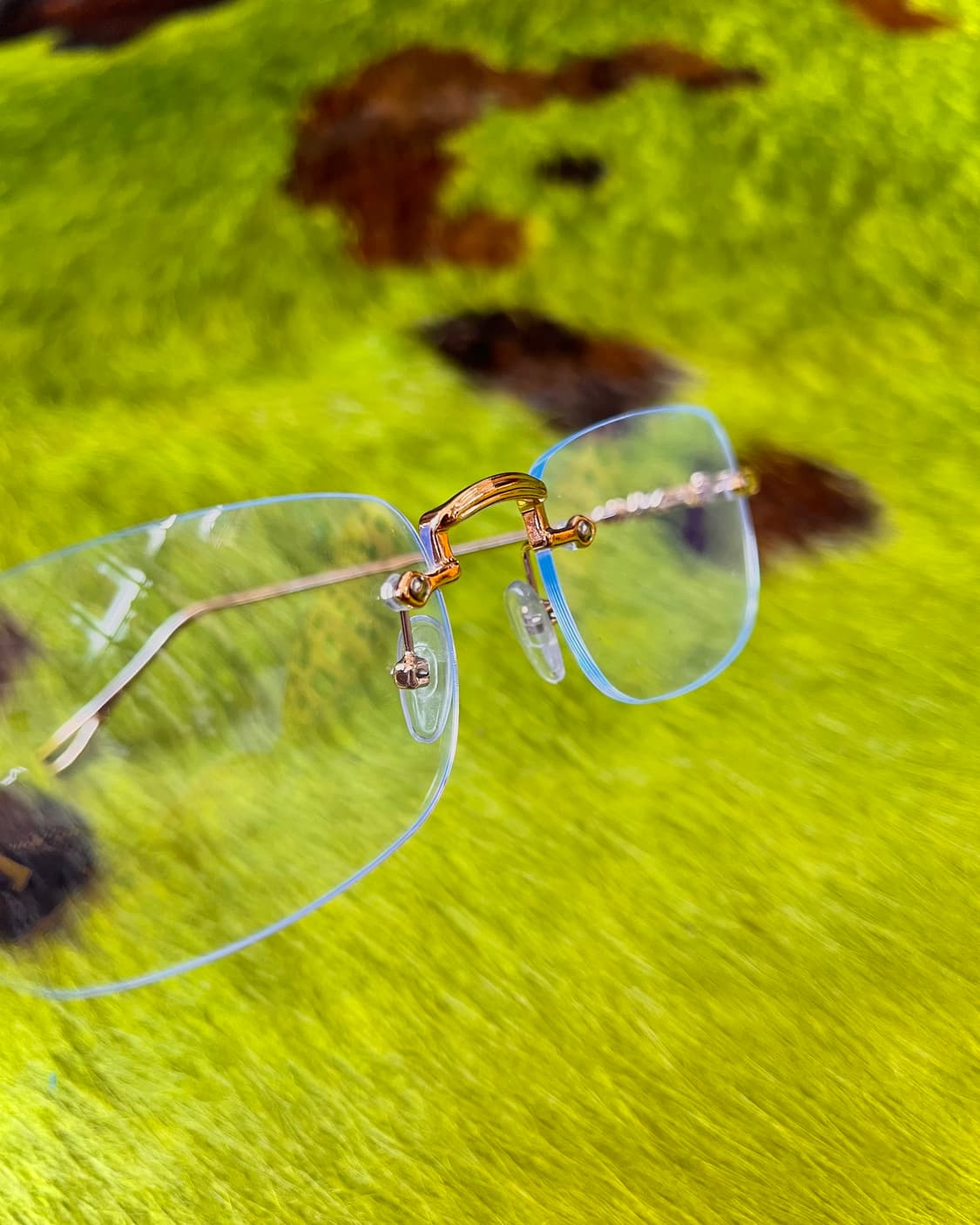 Jpn Antique Gold Trim Rimless Glasses 상품이미지6