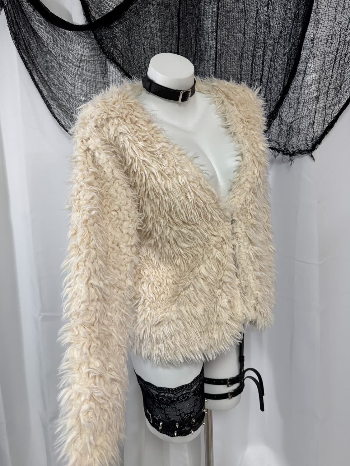 ivory fur jacket 상품이미지1