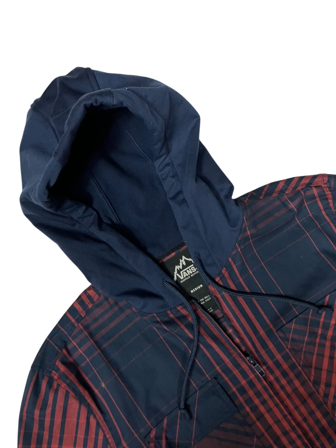 VANS 마운틴 에디션 체크 후드집업 바람막이 M 상품이미지1
