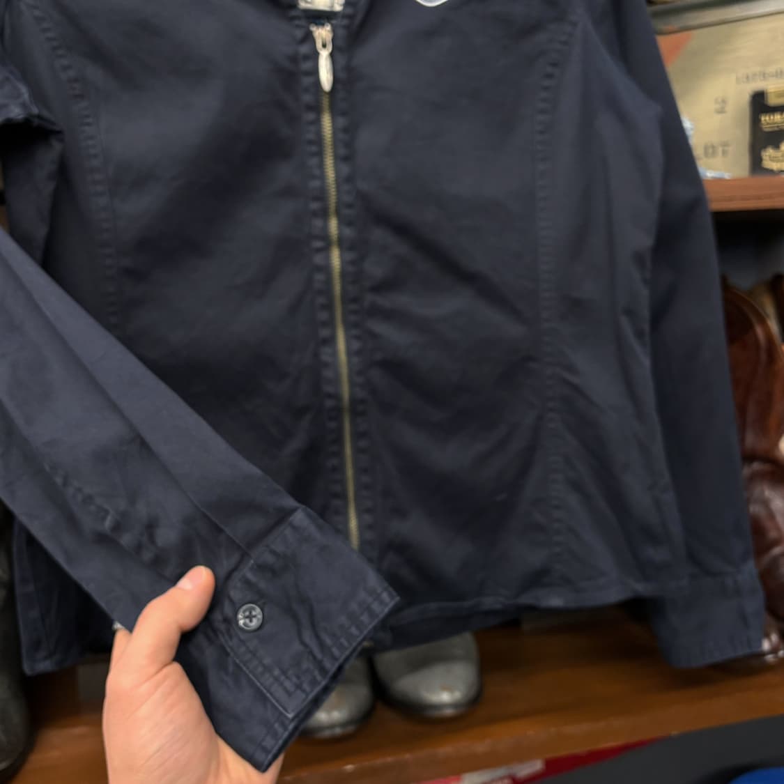 10s 할리데이비슨 우먼즈 시그니처 로고 V넥 카라집업자켓  N274 상품이미지4