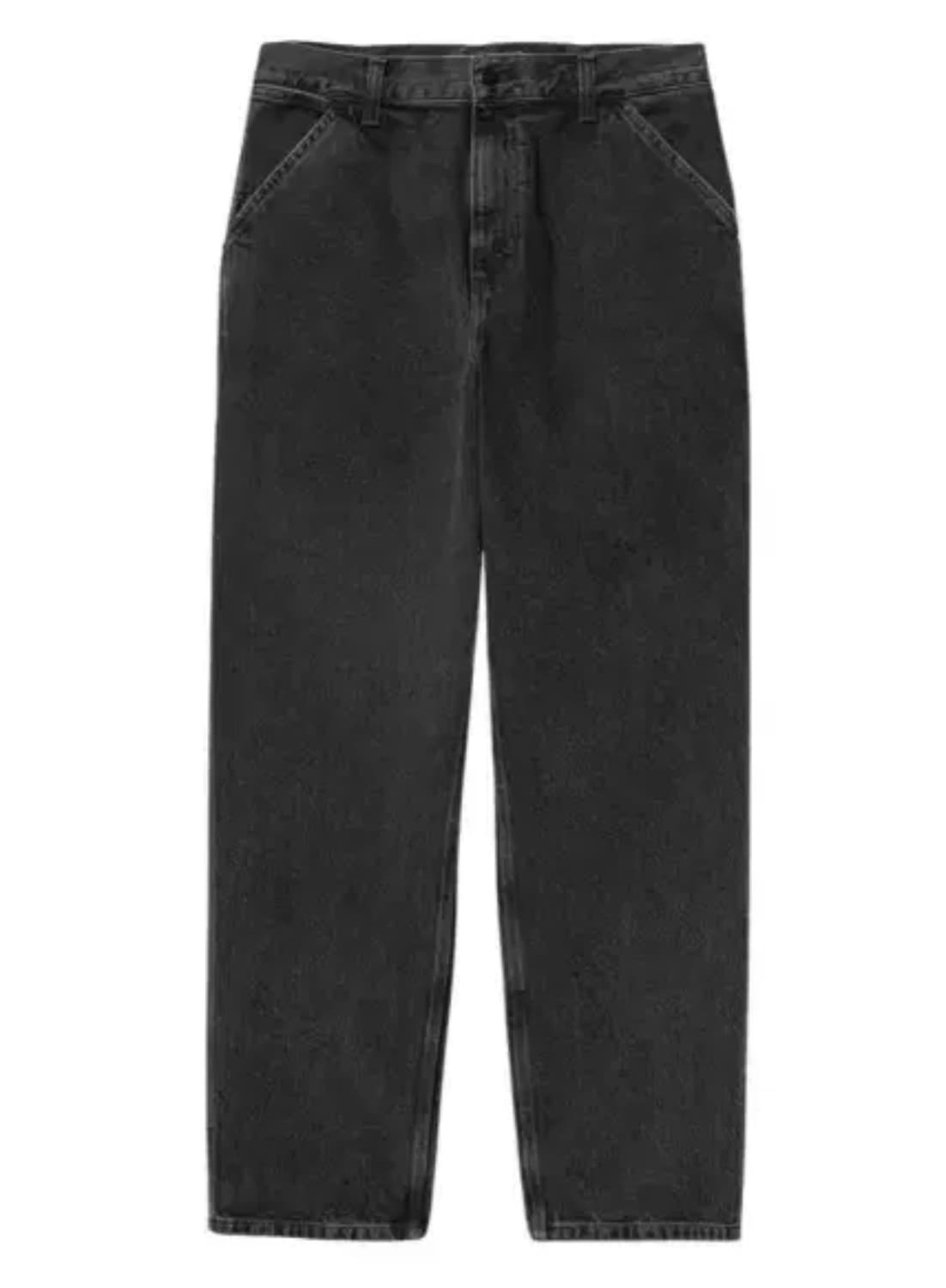 칼하트 WIP 스미스 데님 싱글 니 팬츠 블랙 스톤 워시드 바지 상품이미지2