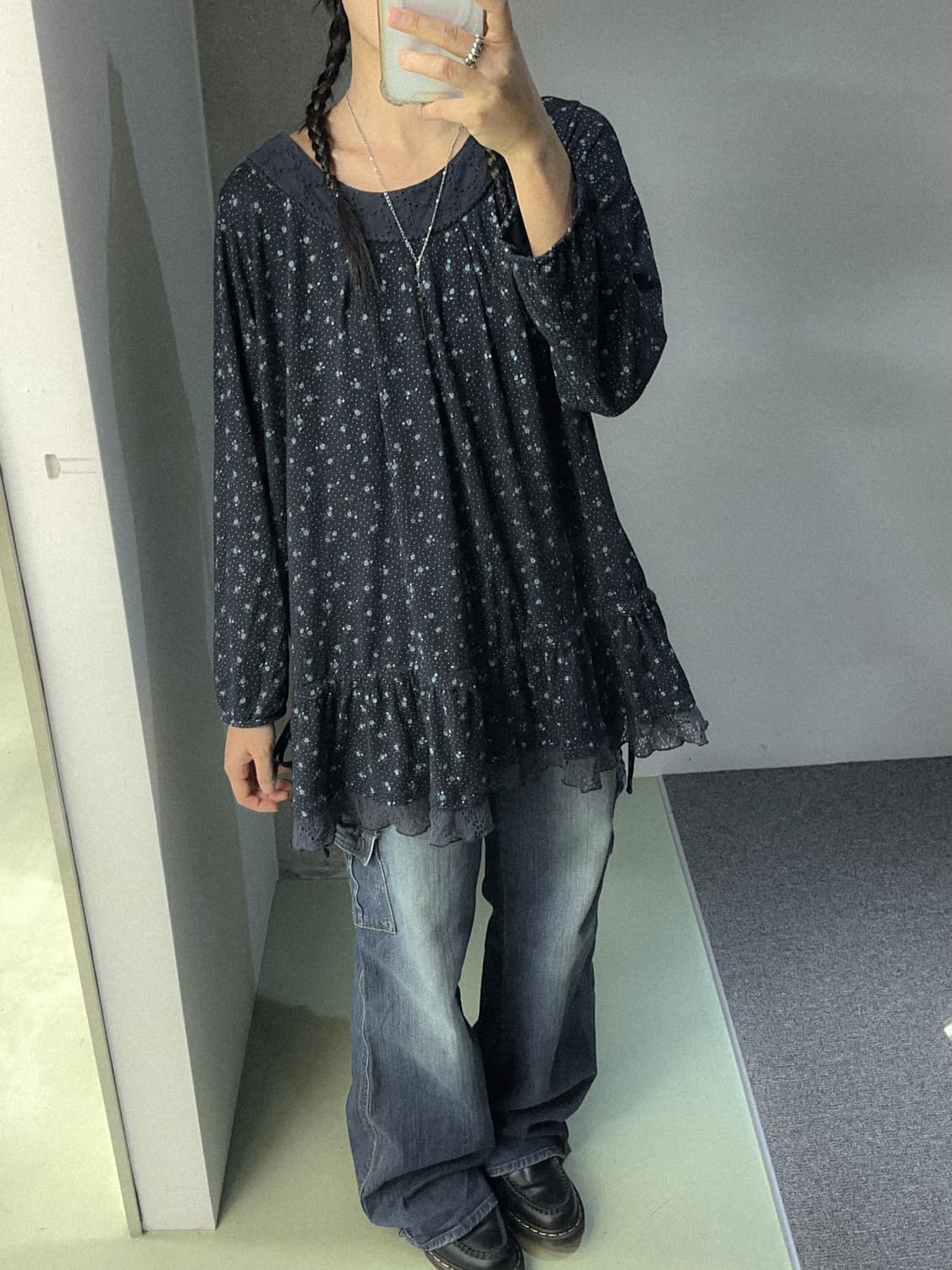 mini flower strap long top 상품이미지4