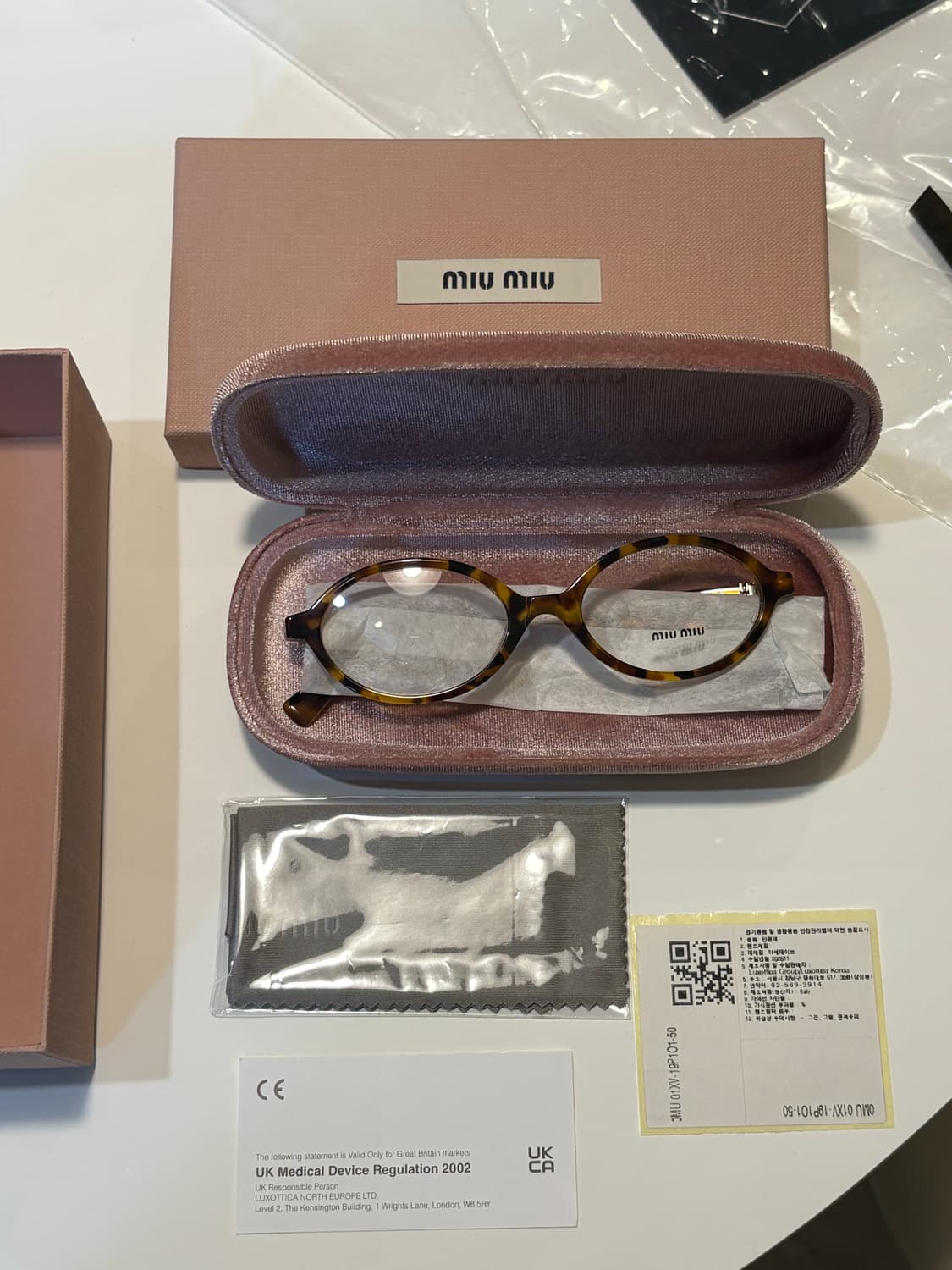 미우 미우 리가드 글라스 렌즈 라이트 하바나 아세테이트 상품이미지4