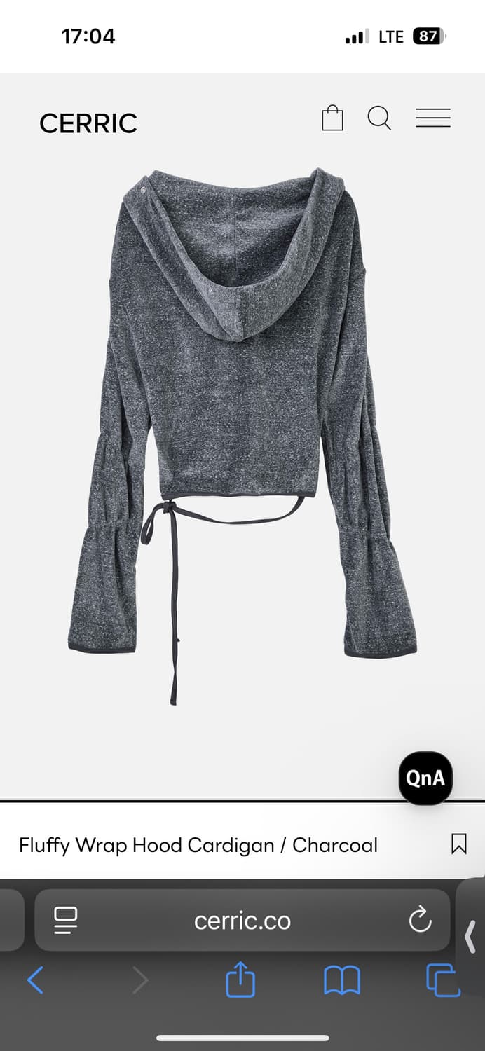 Cerric 세릭 Fluffy Wrap Hood Cardigan 상품이미지9