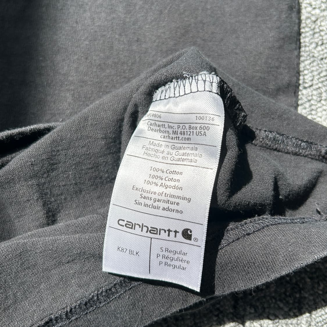 칼하트 오리지널핏 포켓 반팔티셔츠 상품이미지6