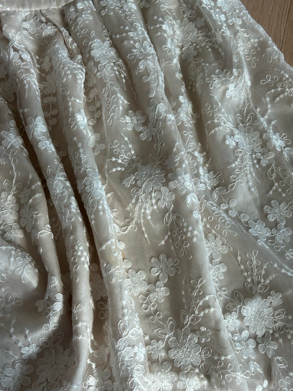 오리엔탈 페어리 무드 플라워 자수 스커트 상품이미지2