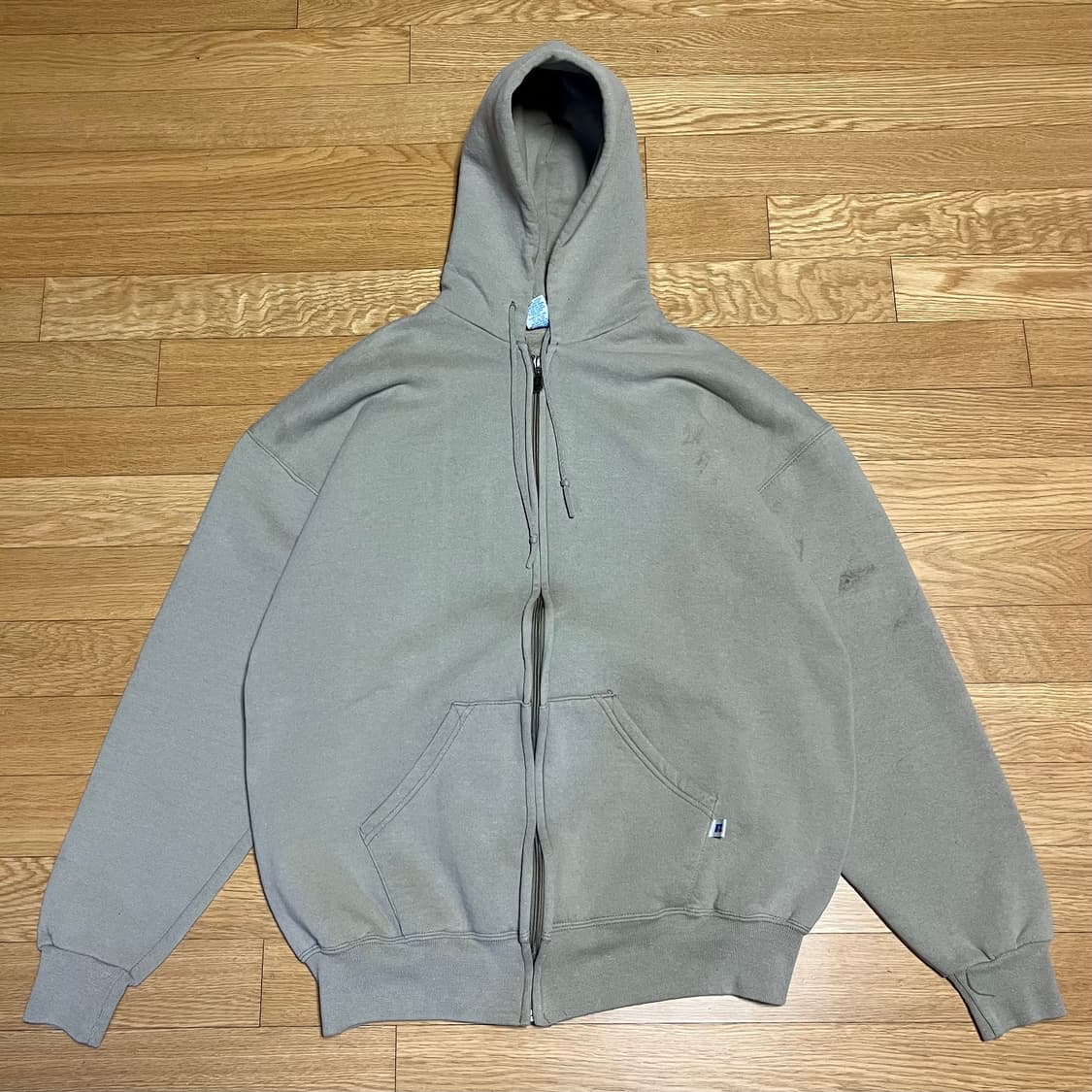 [XL] 90s 빈티지 러셀 후드집업 베이지 상품이미지2