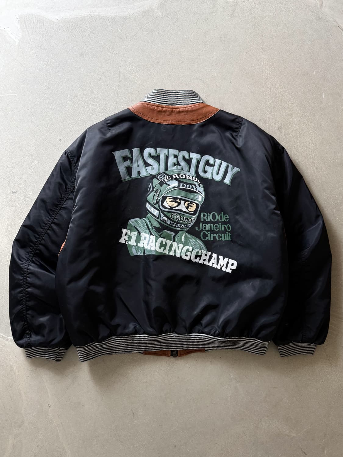 90s Free Action Racing Bomber Jacket 상품이미지6