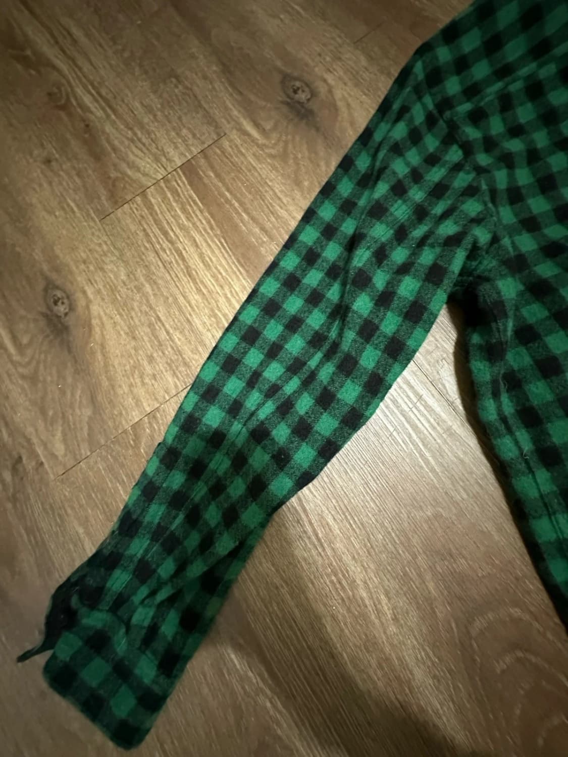 2XL 더블알엘 플래드 울 오버셔츠 그린체크 상품이미지8