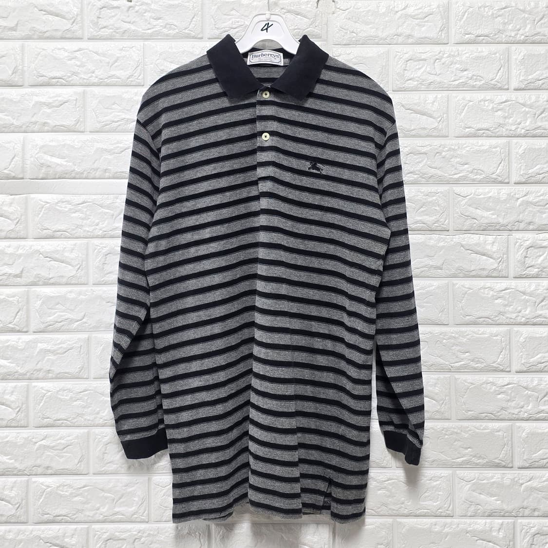 버버리 스트라이프 롱슬리브 폴로티 L 상품이미지1