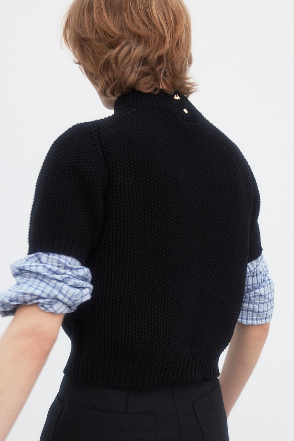 LENUEE 르누이 크로셰 하프넥 니트 탑 반팔니트 상품이미지2