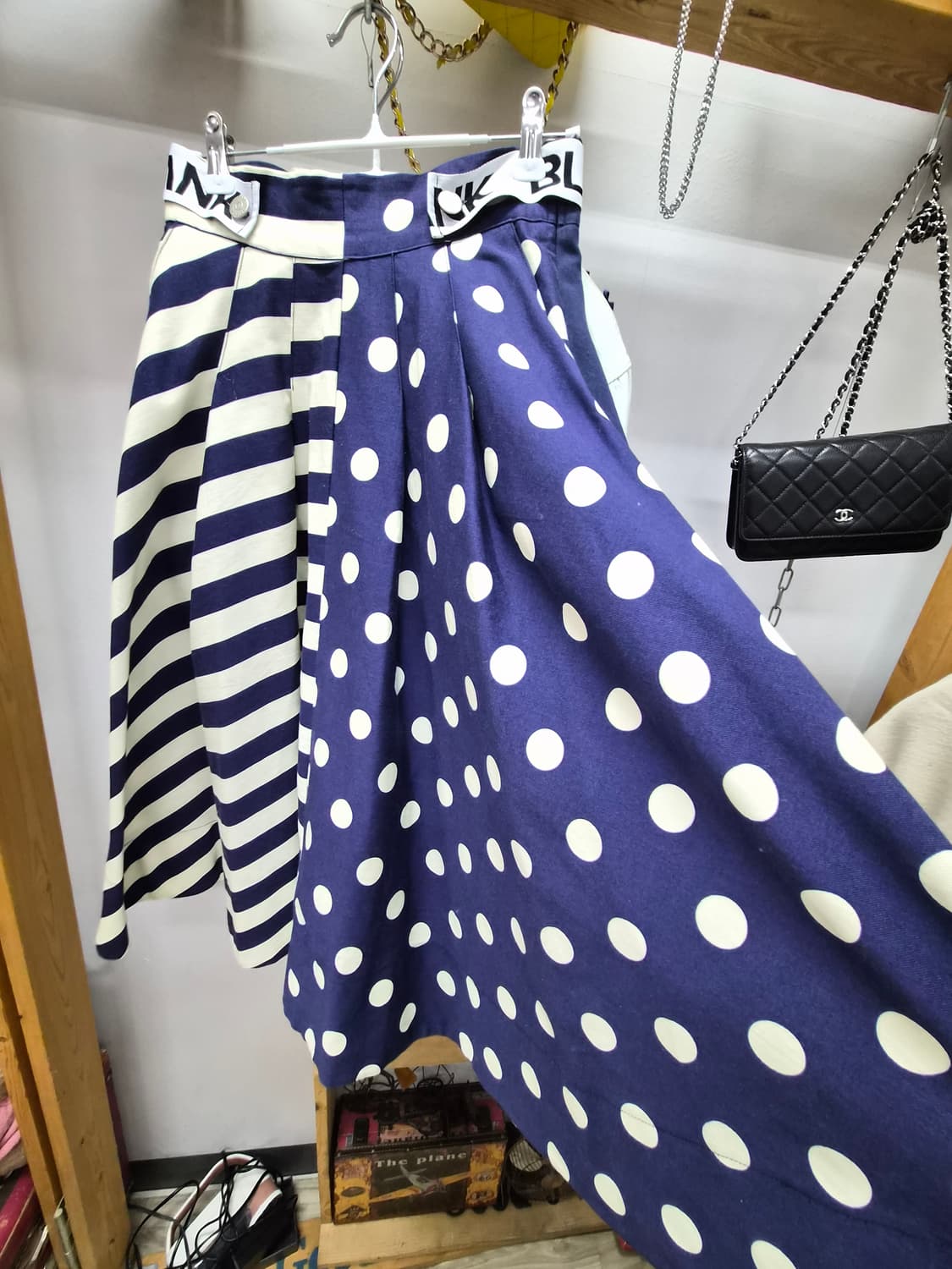 수입 핸드비즈 데님자켓.blank 도트 스트라이프 스커트 상품이미지9