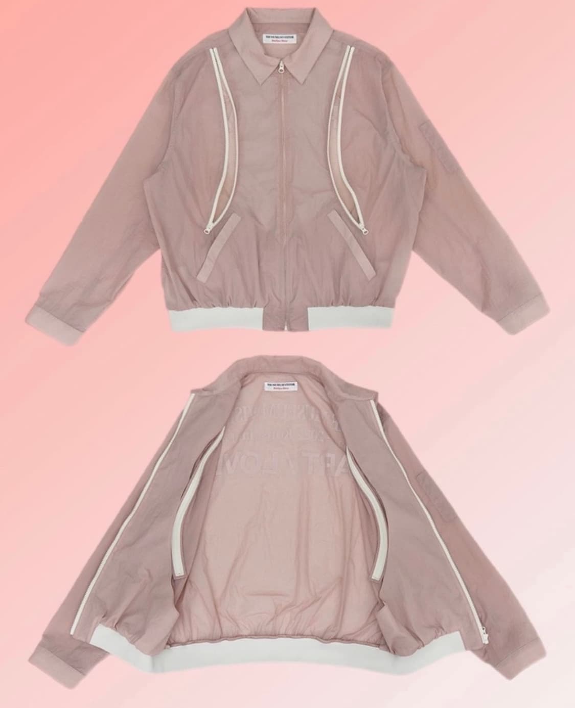 더뮤지엄비지터 윈드브레이커 핑크 XL 새상품급 상품이미지3