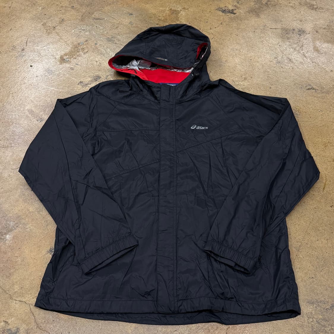 [정품/105] 아식스 블랙 바람막이 후드 자켓 b18 상품이미지2