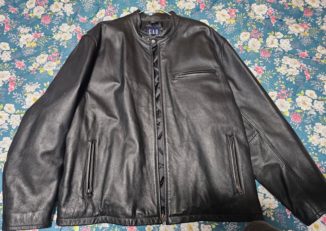 올드갭 블루라벨 가죽 블루종 XL 상품이미지1