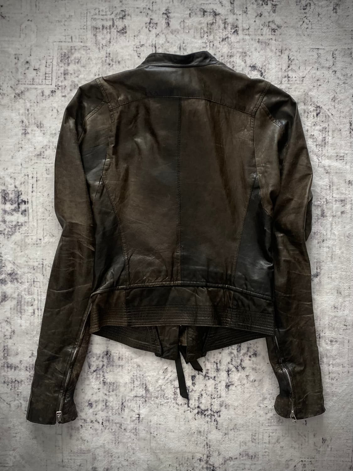 EKAM Double-Zip Leather Jacket 상품이미지5