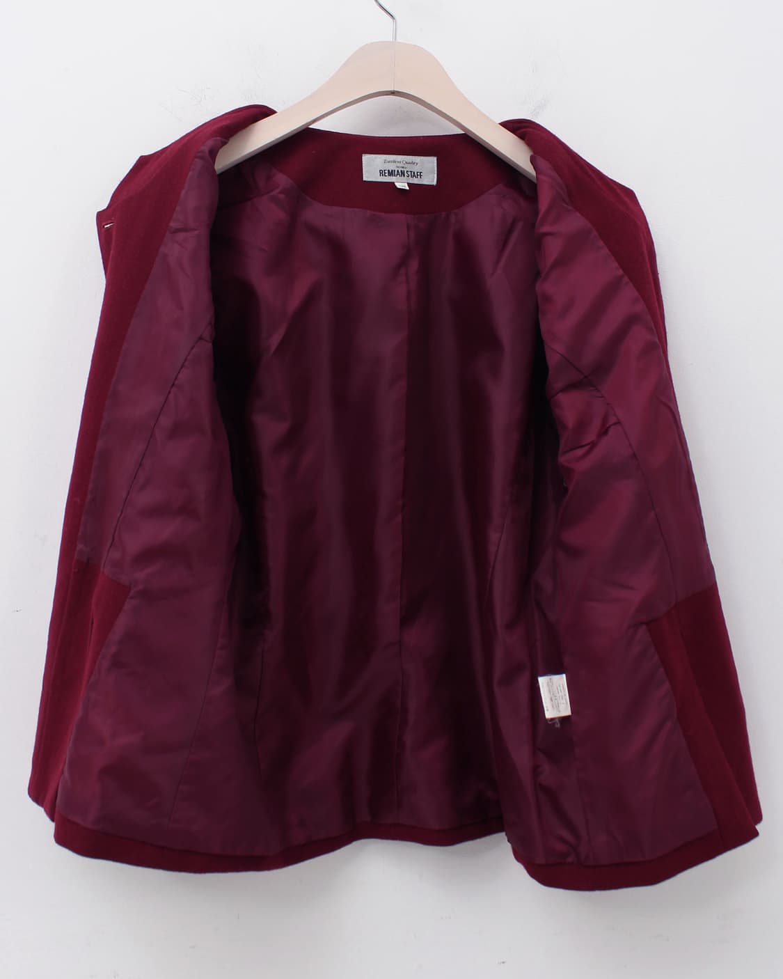 일본 빈티지 버건디 슬릿 라운드넥 자켓 상품이미지8