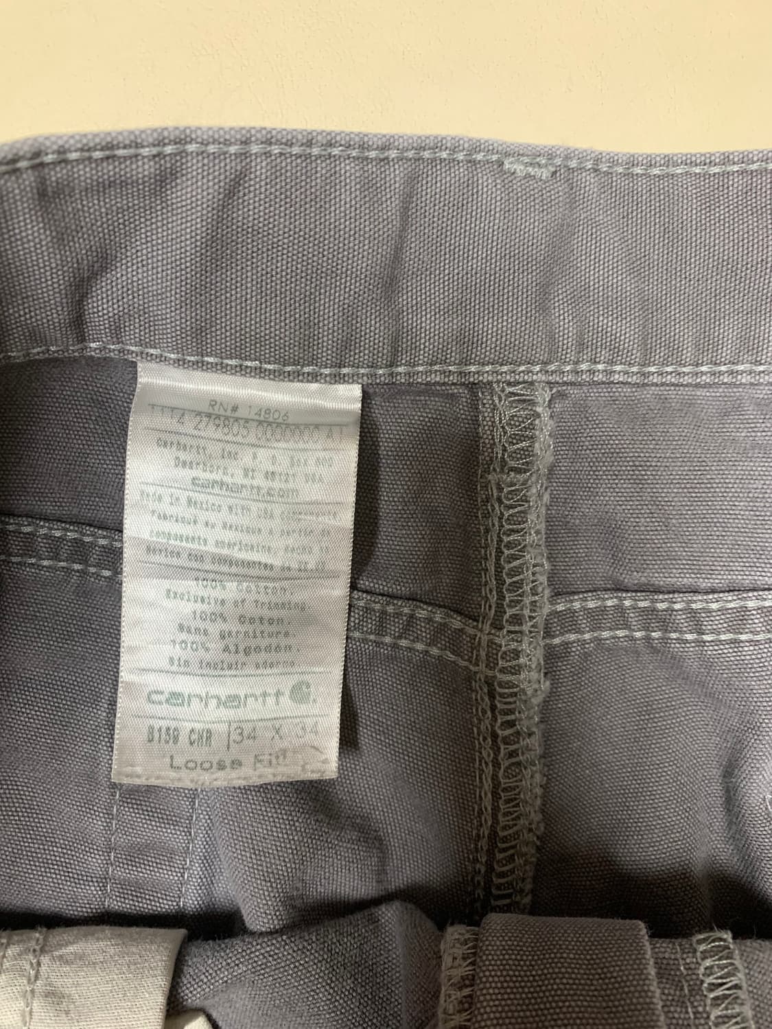 칼하트 루즈핏 캔버스 카펜터 팬츠 상품이미지5