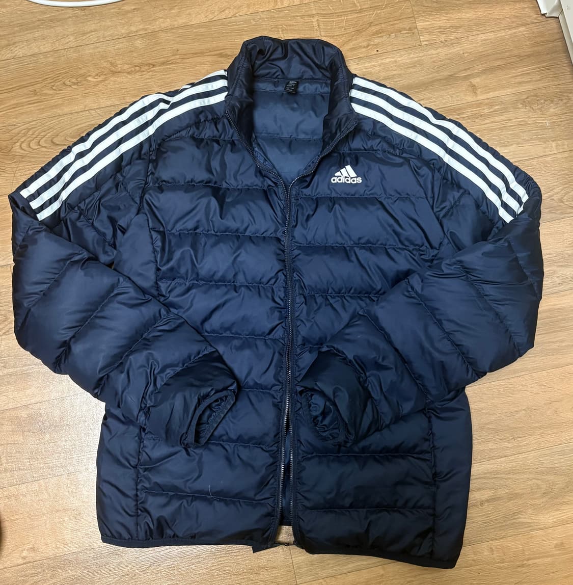 아디다스 삼선 네이비 경량패딩 상품이미지1