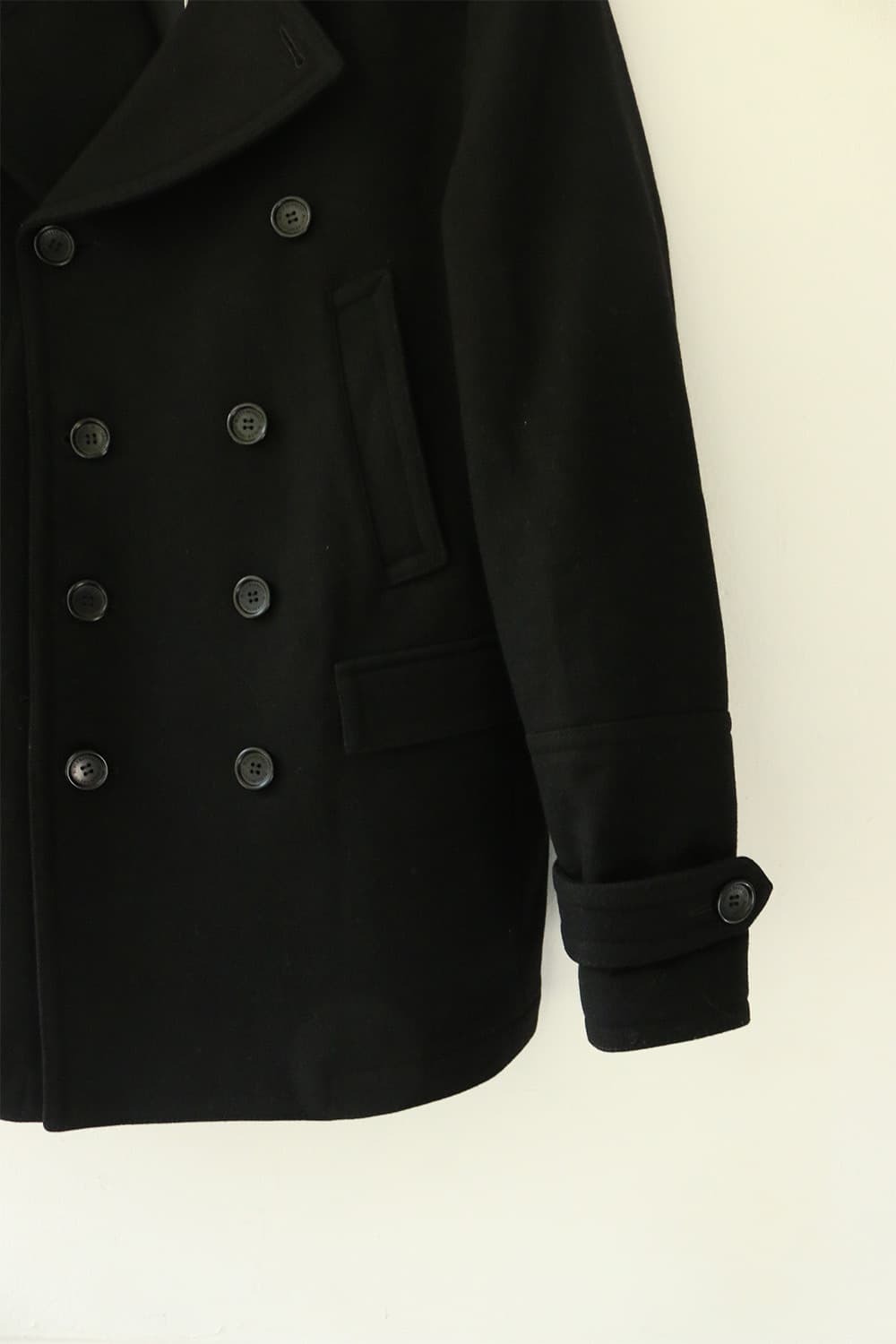 블랙 바렛 블랙 울 피코트  상품이미지6