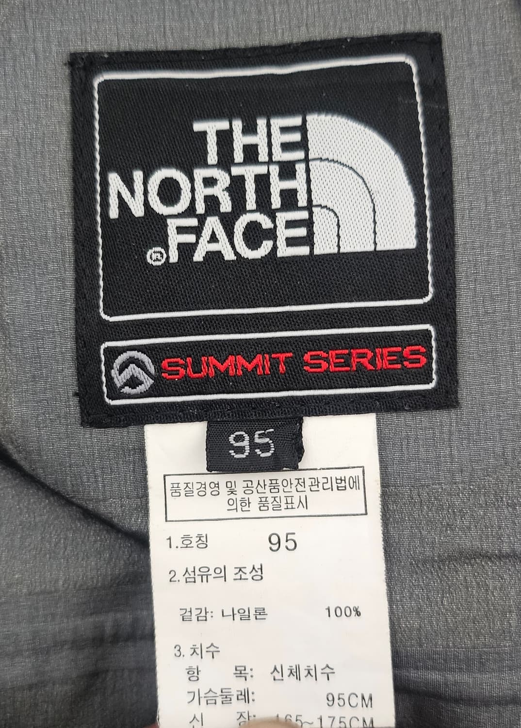 (95~100)M☆초대장급☆노스페이스 써밋 고어텍스 프로쉘[블랙]바람막이 상품이미지2