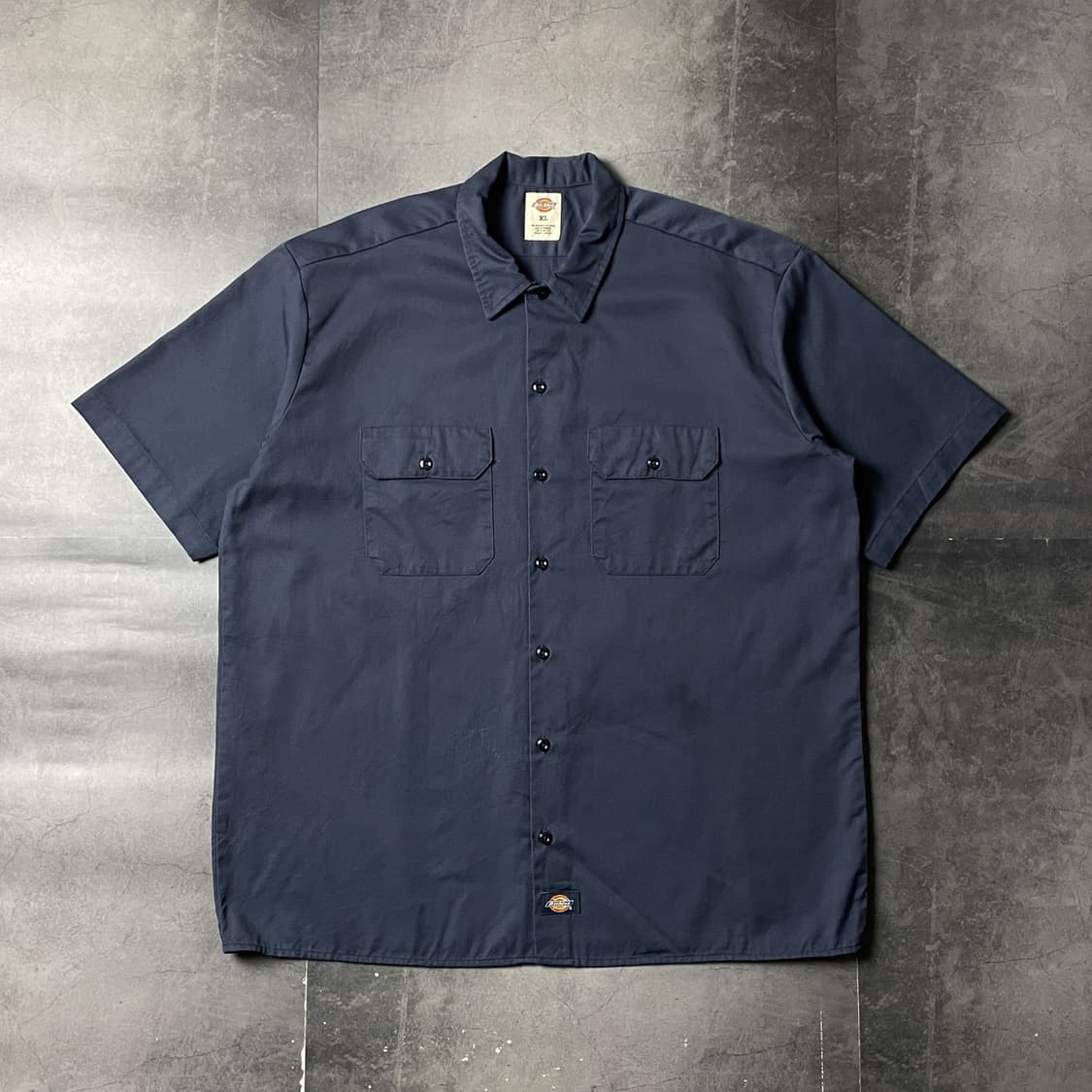 DICKIES 디키즈 빈티지 네이비 플랩포켓 반팔 워크셔츠 A01018 상품이미지1