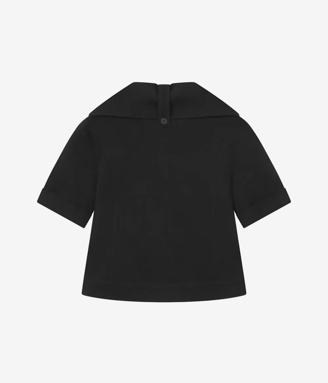 Rolled button short sleeve jacket BLACK 상품이미지2