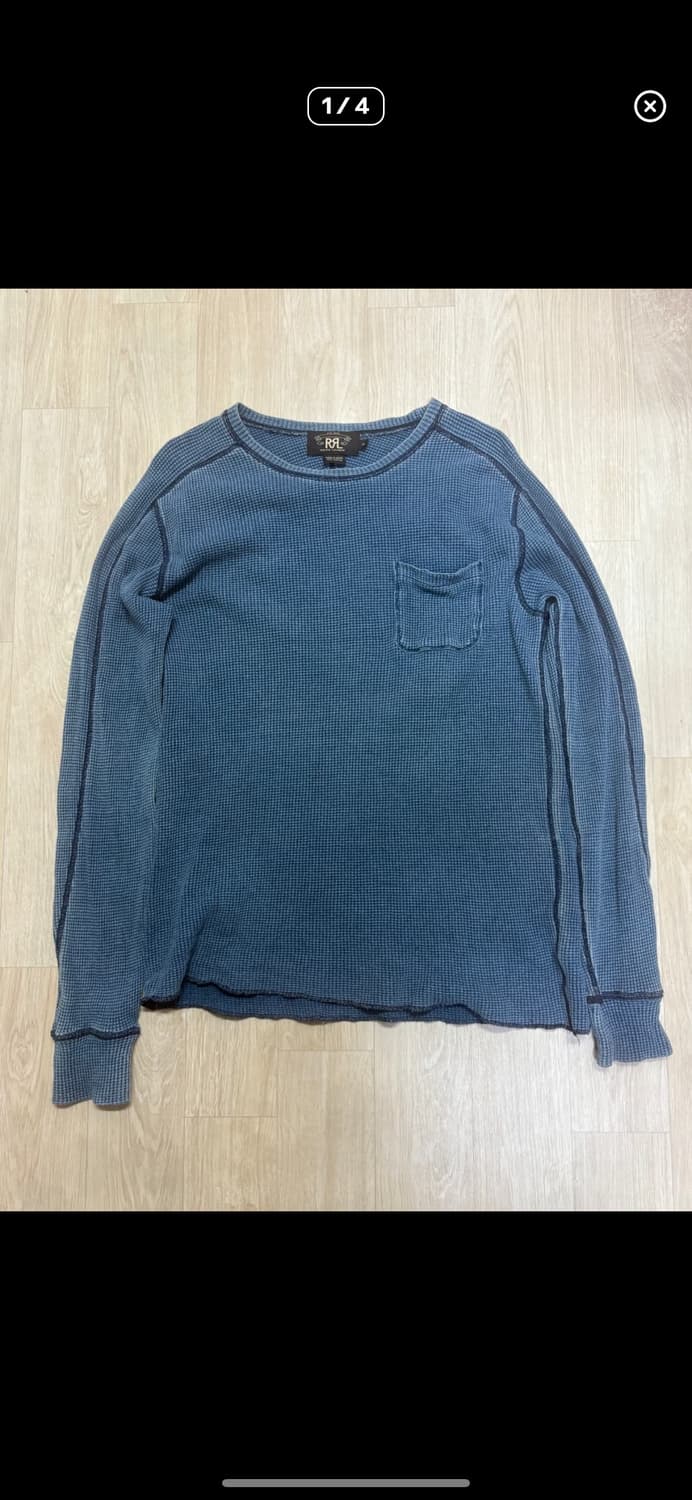 RRL 와플 롱슬리브 긴팔 블루 스카이블루 상품이미지1