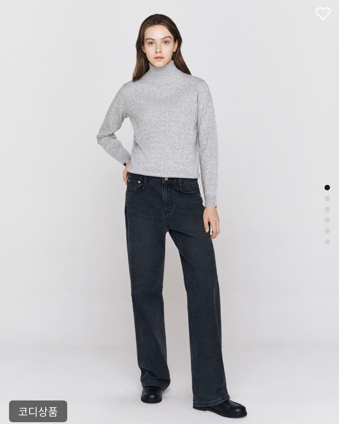 지오다노 흑청 스트레이트 핏 바지 상품이미지1