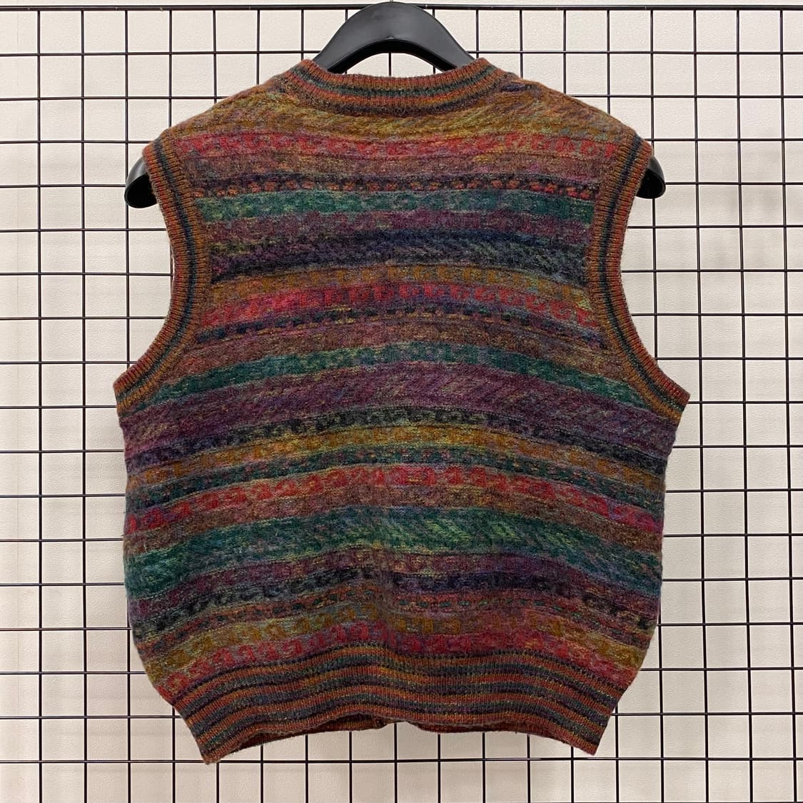 미쏘니 스포츠 울 패턴 조끼 가디건 상품이미지2