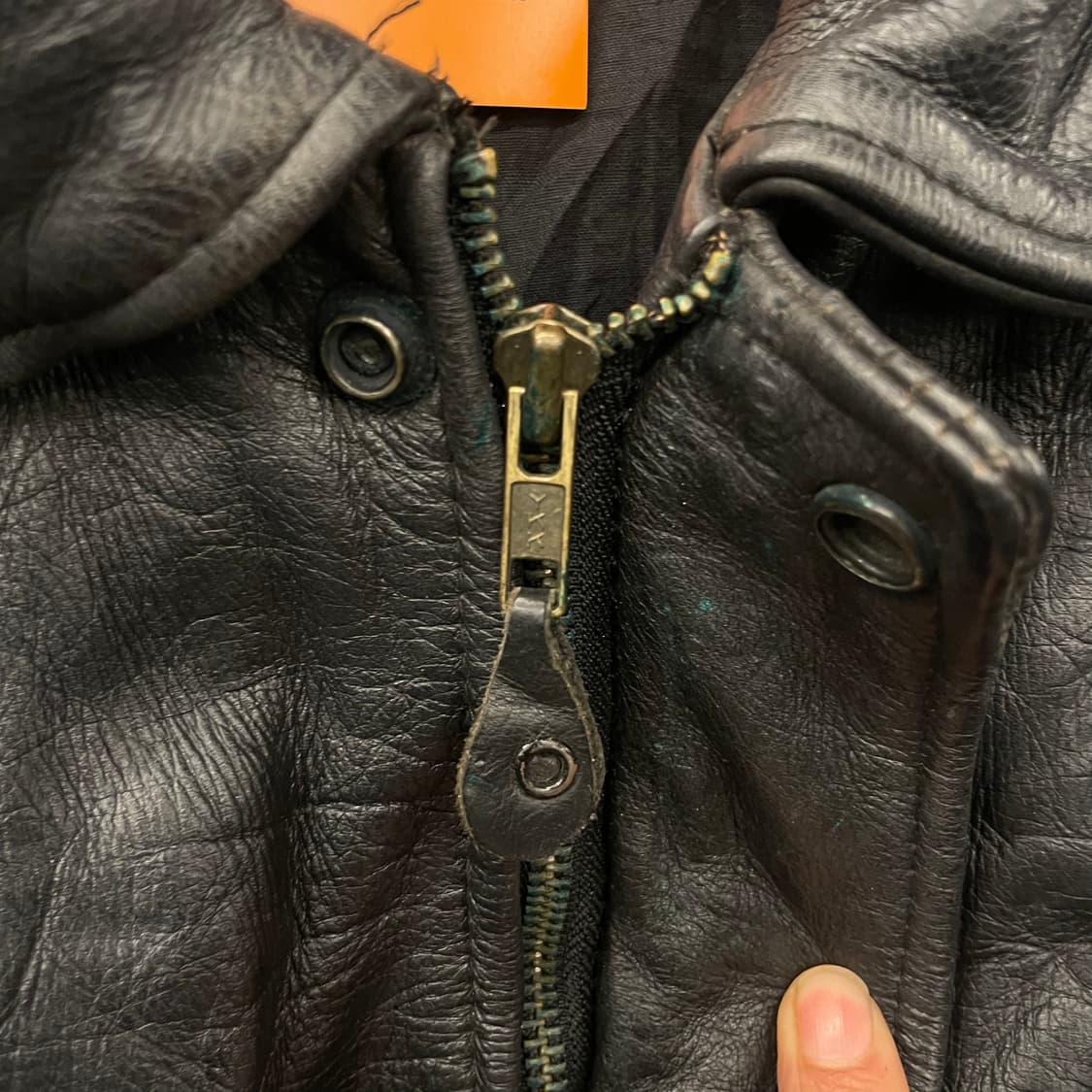 90s Echtes Leder 리얼 레더 플라이트 봄버 자켓 상품이미지7