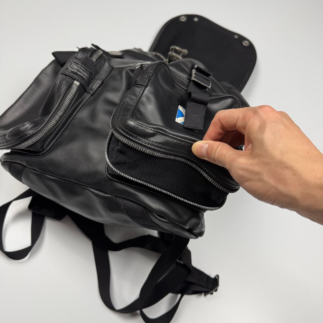 요시다포터 러기지라벨 뉴라이너 럭색 백팩 블랙 상품이미지7