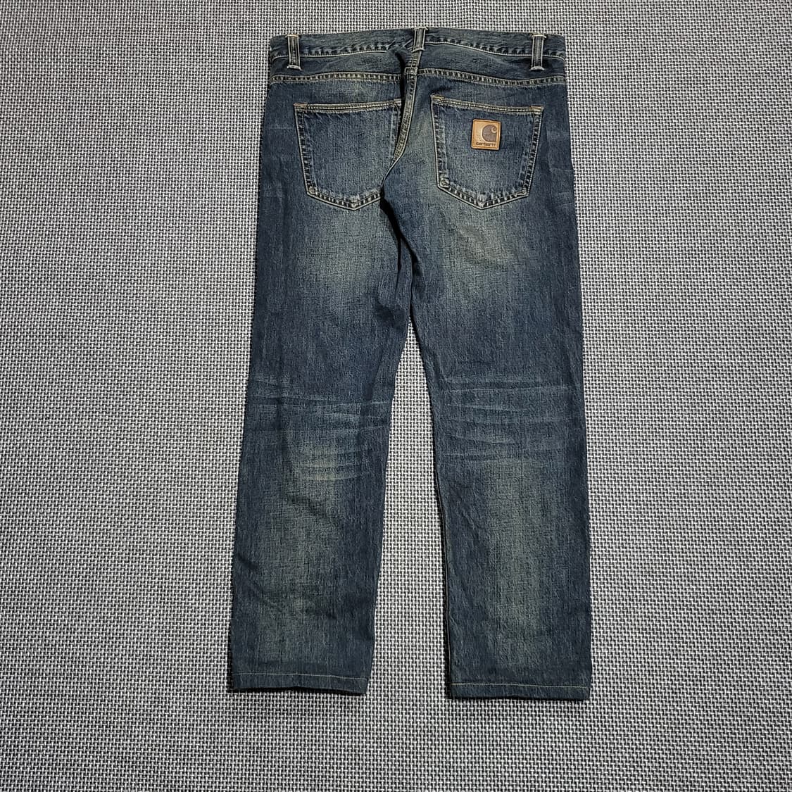 칼하트 빈티지 레더 패치  워크 워싱 데님 팬츠 (32) 상품이미지1