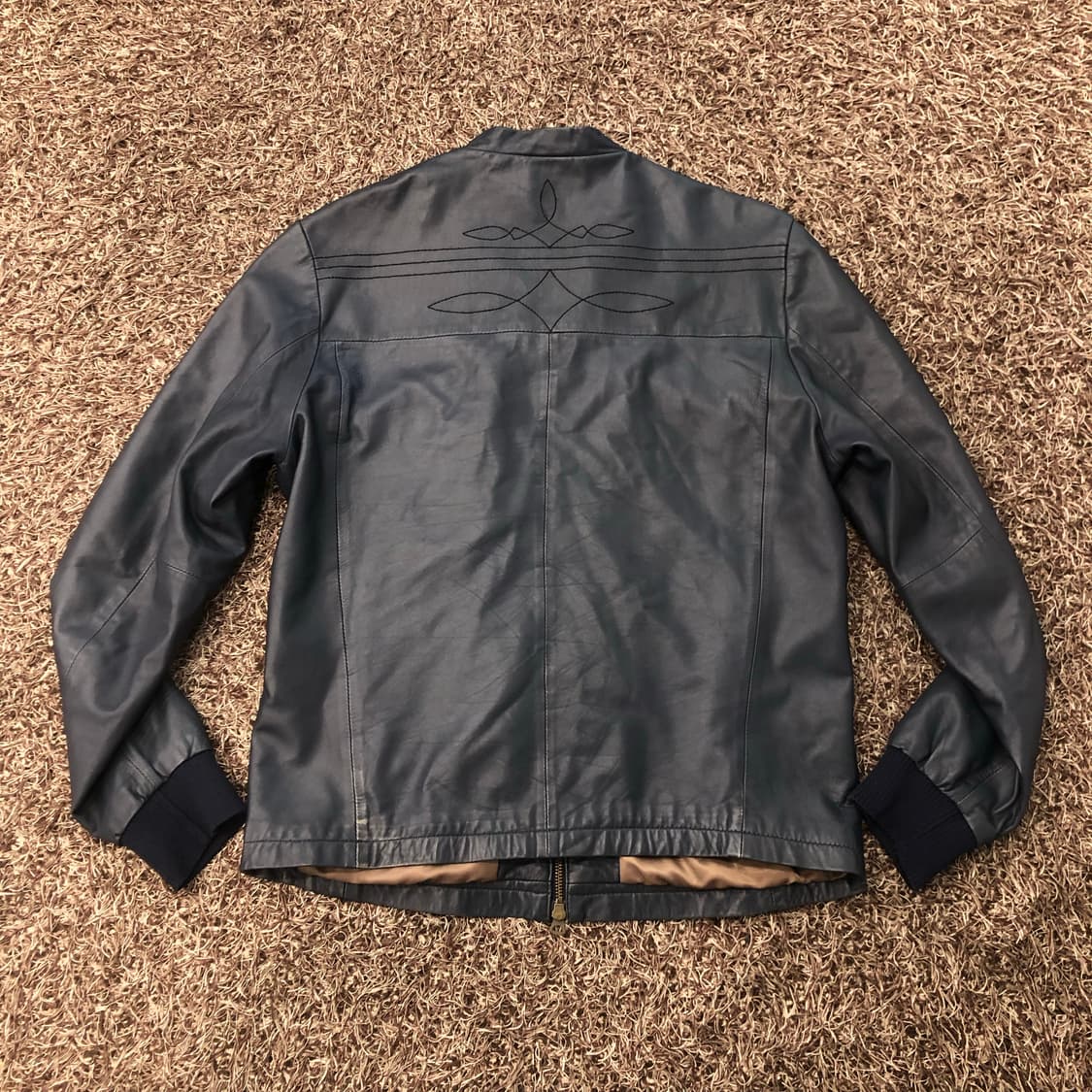 JPN 빈티지 EARLS 양가죽 블루종 레더 가죽 자켓 상품이미지5