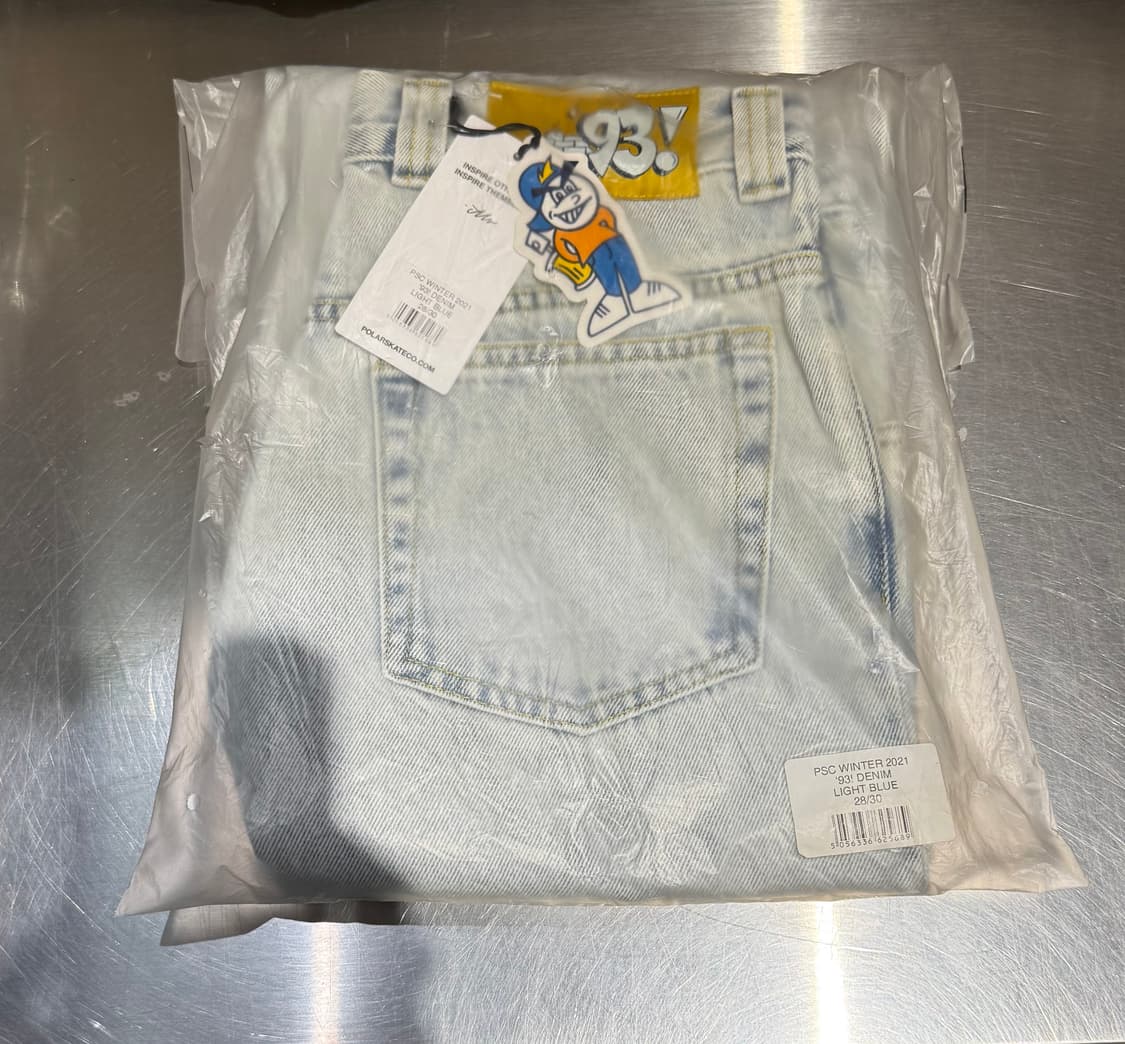 폴라 스케이트 93 데님 라이트블루 28-30 사이즈 새상품 상품이미지1