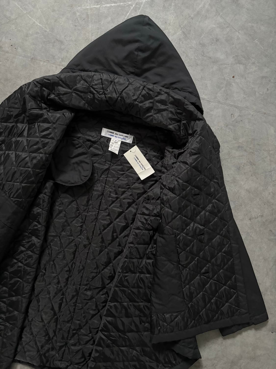  [새상품] Comme des Garcons  꼼데가르송 블랙 판초 언발 상품이미지9