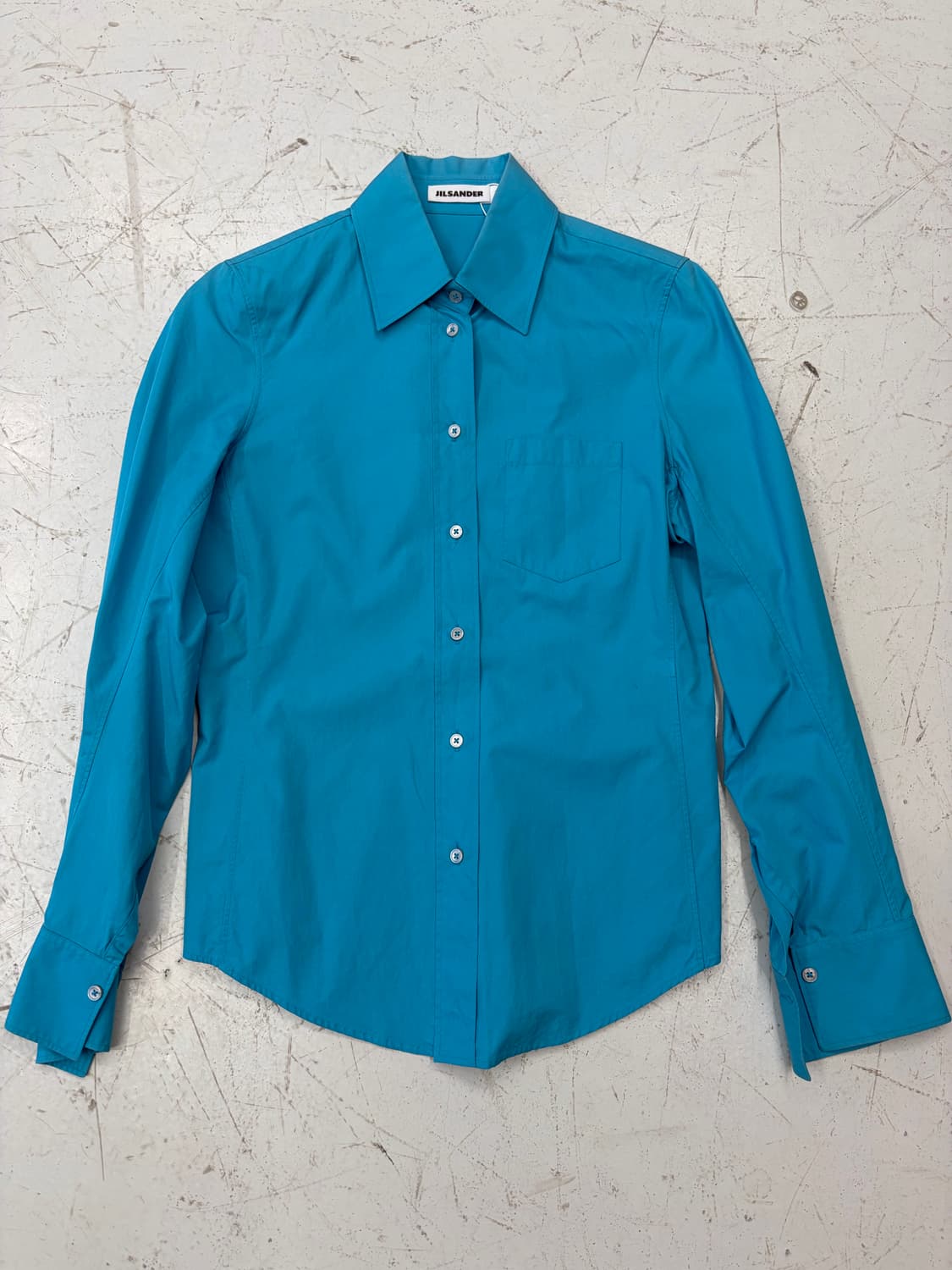 Jil Sander 비비드 블루 미니멀 셔츠 상품이미지4