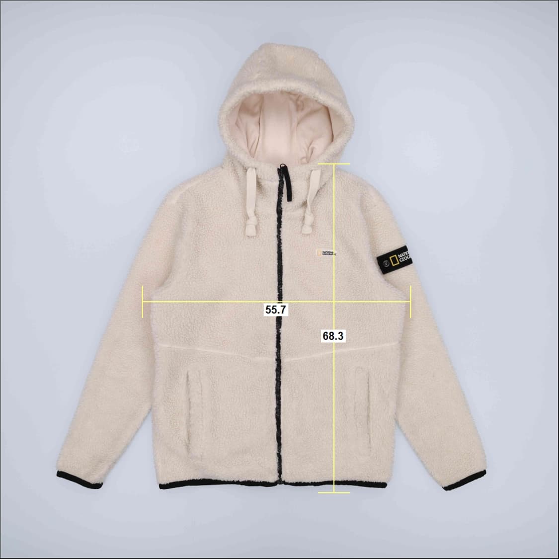 [M] 내셔널지오그래픽 플리스 뽀글이 와펜 후드 집업 자켓 N7067 상품이미지6