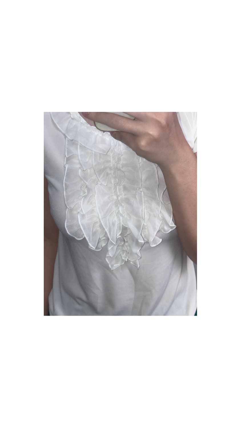 White Frill Top 상품이미지6